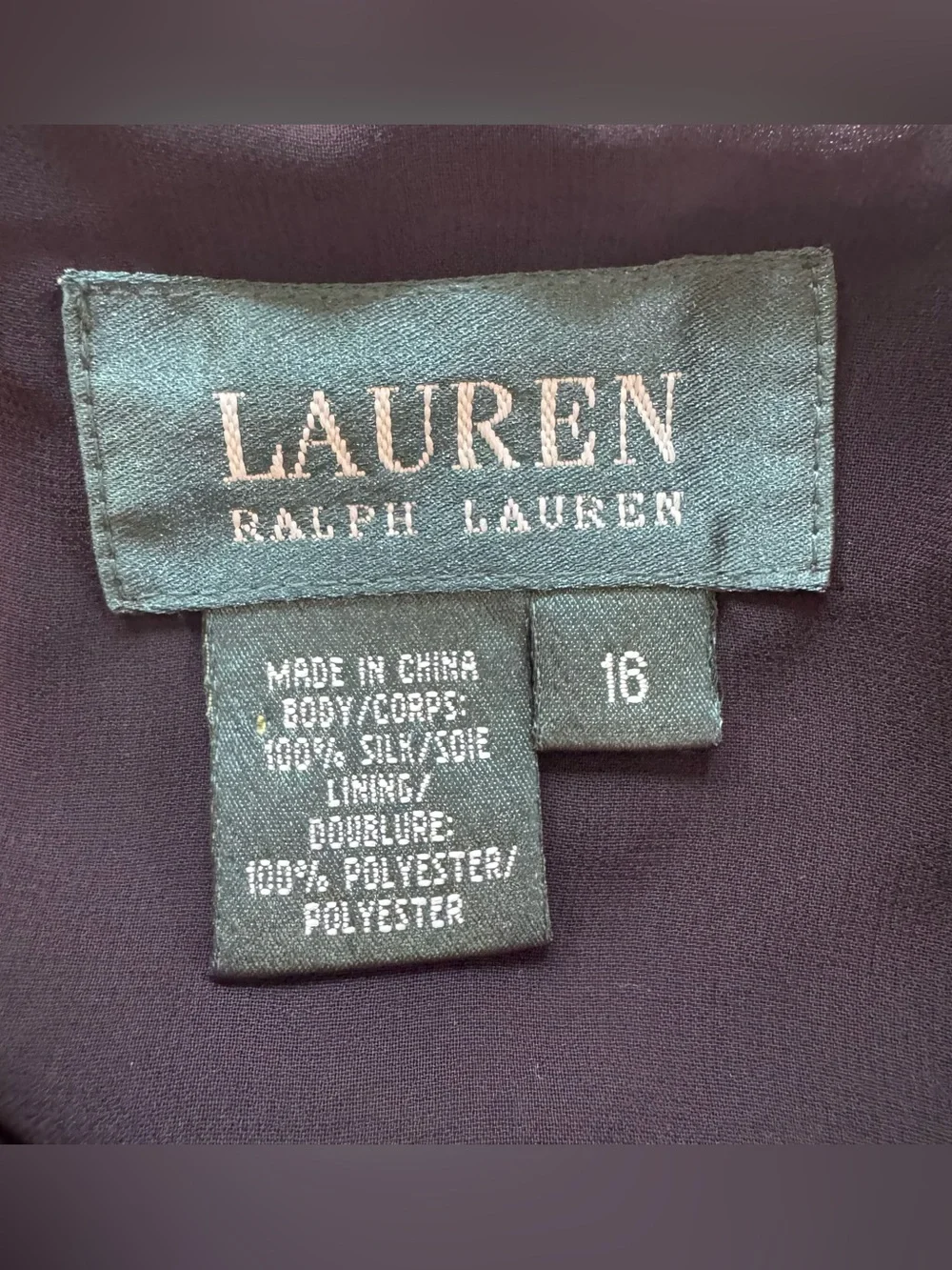 Lauren Ralph Lauren Shirt Womens 16 Black Silk shell True Wrap Tank Top 2 ties